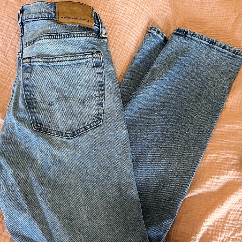 American Eagle Outfitters Men's Light Blue Straight Jeans